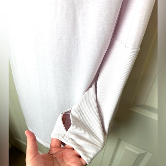 ATHLETA Essence Hooded Tunic Top Shirt Simply Lilac Pink UPF 50+ Cowl Neck Long - Picture 6 of 13